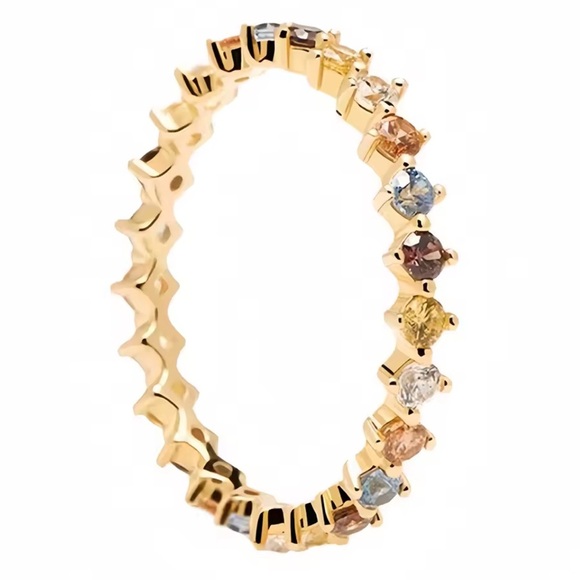 Anthropologie Elegant Multicolor Gem Ring | Size 7 - Picture 6 of 6